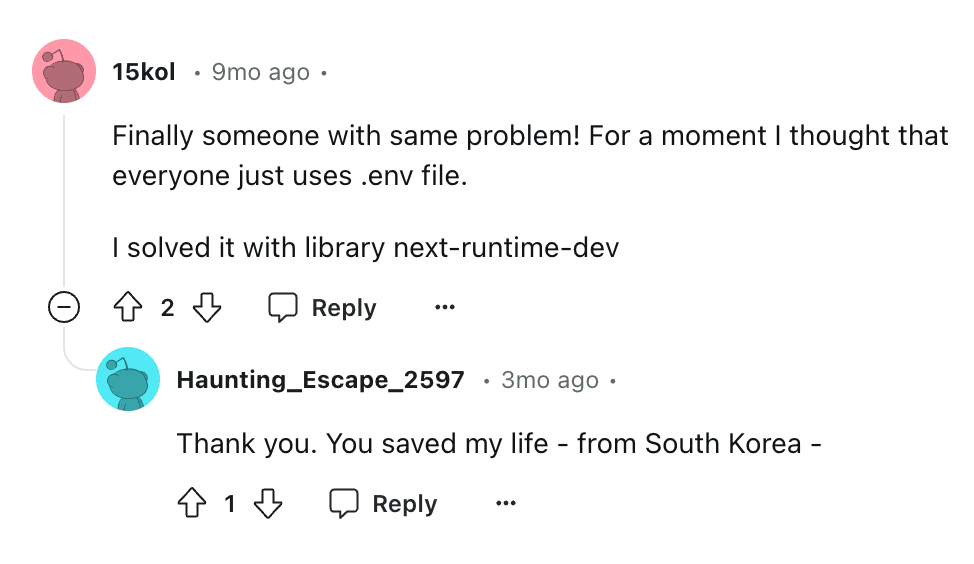 런타임 환경변수